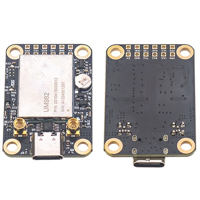 AT05-UM982 High Precision Centimeter-Level Differential GPS Board Module Helix Antenna Orientation With Accessories