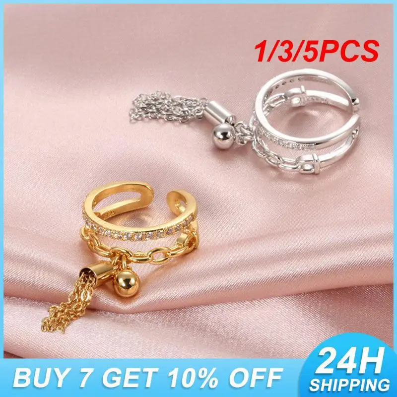 1/3/5PCS Beautifully Wedding Gifts Fashionable Fashion Hollow Pearl Jewelry Ball Pendant Open Ring High Demand Dazzling