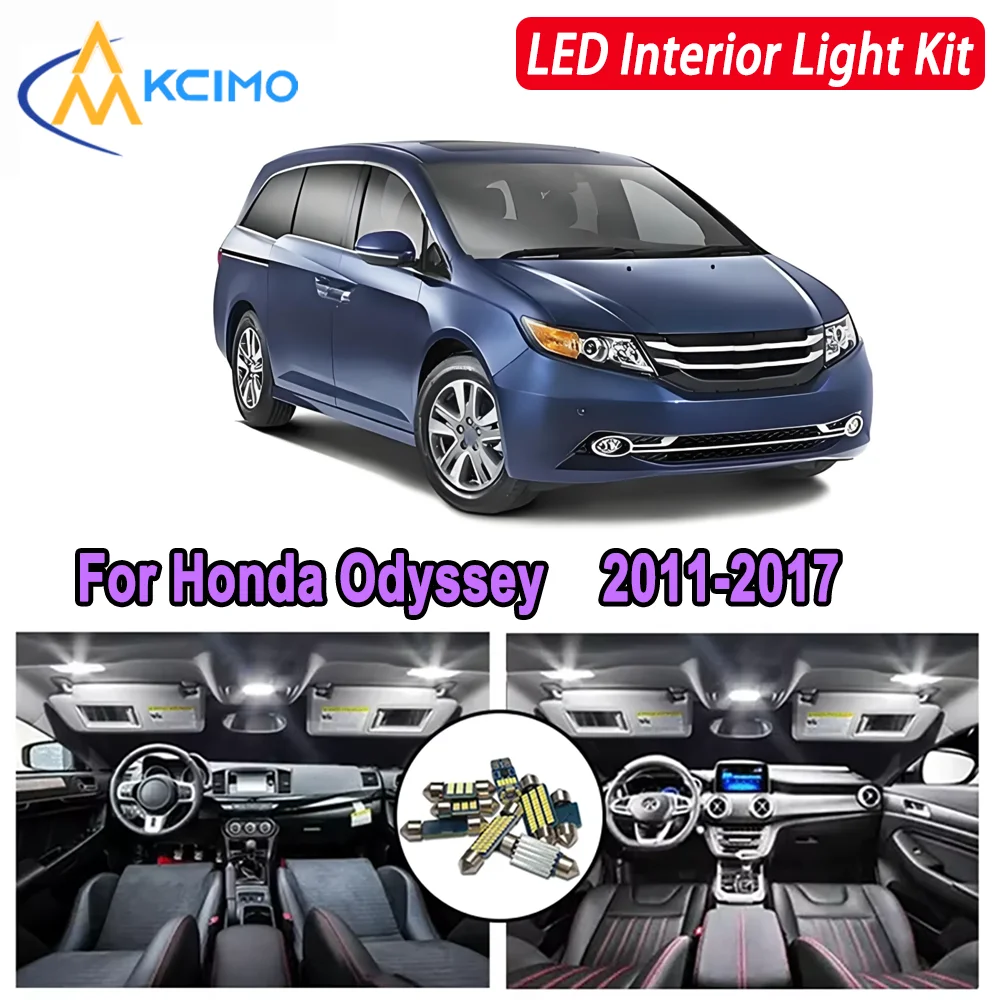 

For Honda Odyssey (2011-2017) Premium Bright LED Interior Dome Map Trunk Light Kit Car Led Lamps Canbus Car LED Lights Canbus