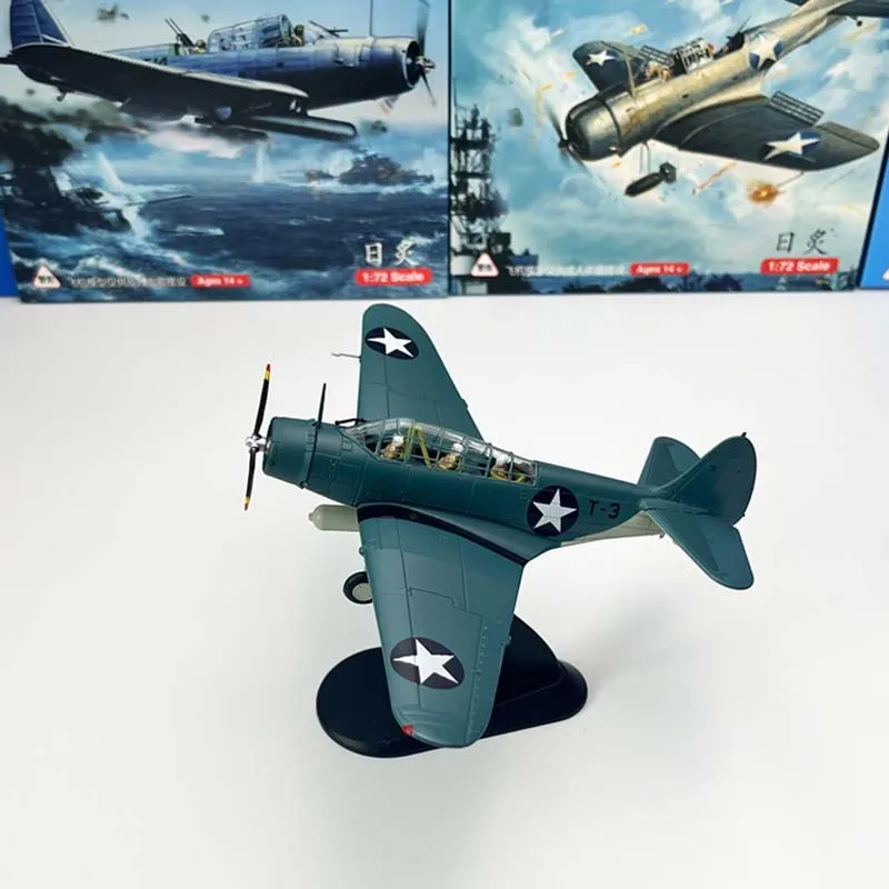 

1/72 scale US Navy TBD attack Hornet T-3 Aircraft Battle Airplane Complete Simulation Military Model Display