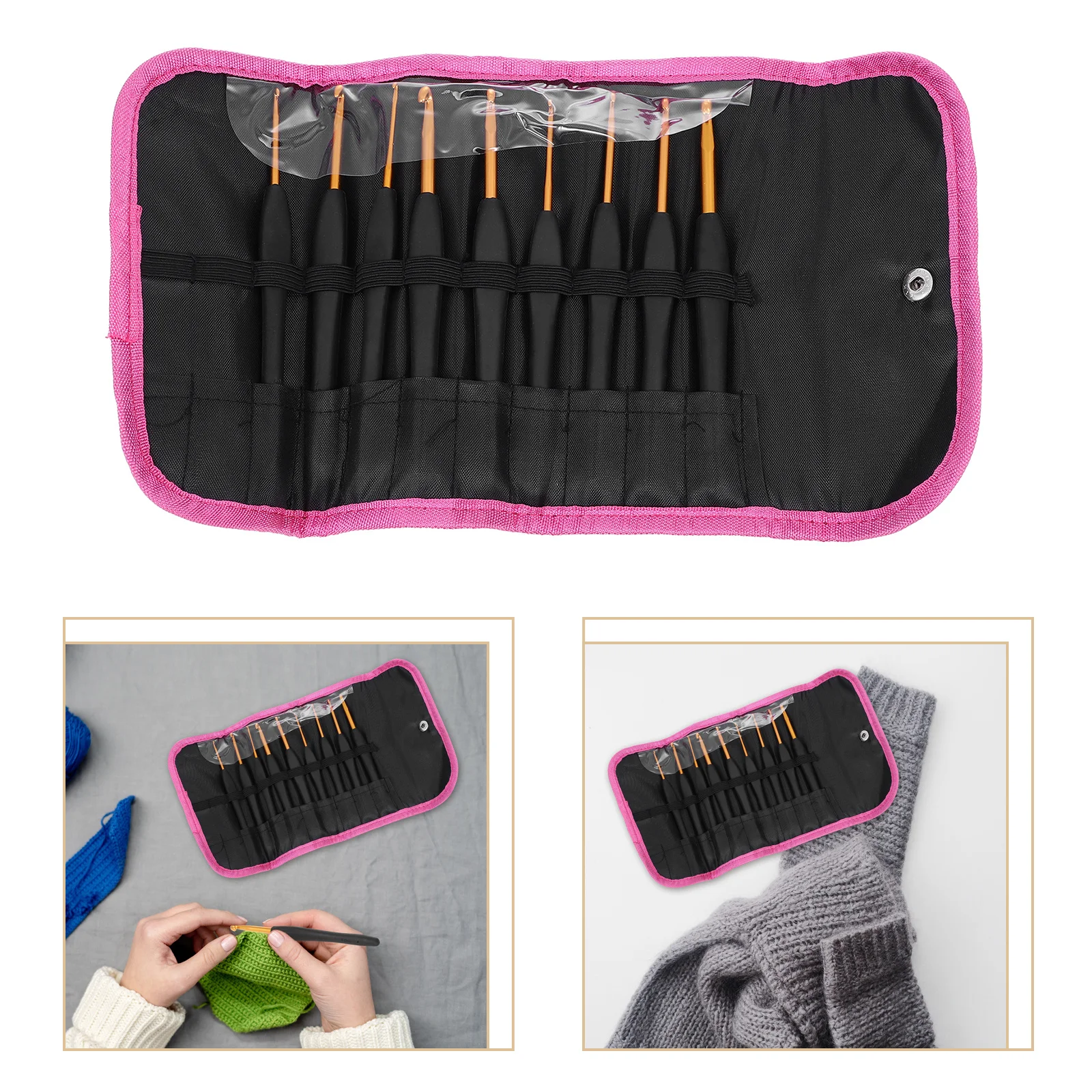 

1Set Sweater Knitting Needles High-Grade Tpr Handle Beginner Intermediate Experienced Knit Lovers Handmade Craft Tool