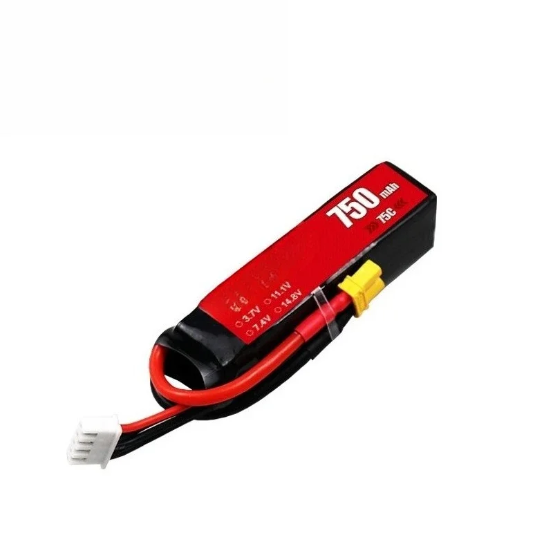 750mAh 14.8V 4S 75C Lipo Battery for RC Quadcopter Helicopter FPV Racing Drone Spare Parts Rechargeable Battery with XT30 Plug