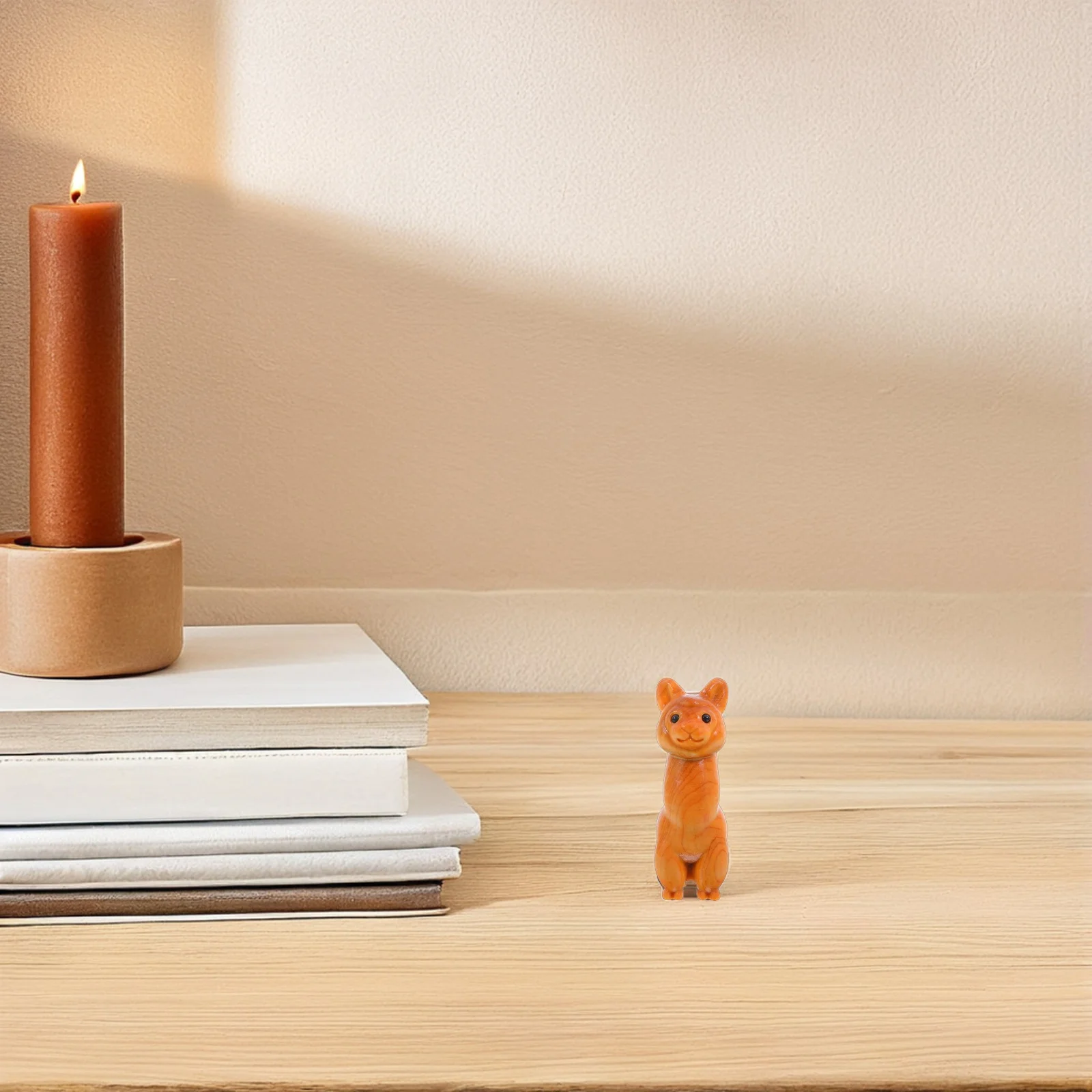 

Handmade Wooden Alpaca Sculpture Small Miniature Carved Animal Statue Rustic Wood Craft Desk Decor Unique Alpaca Wood Carving