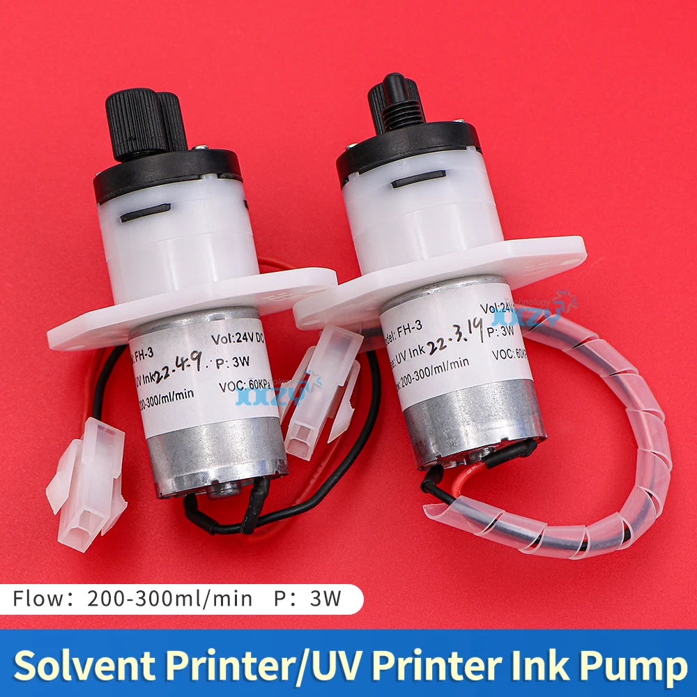 FH-3 Diaphragm Pump 24V 3W 200-300ml/MIN Liquid Pump for Inkjet Printer Ink Suction Pump for UV Machine Ink Absorption Pump