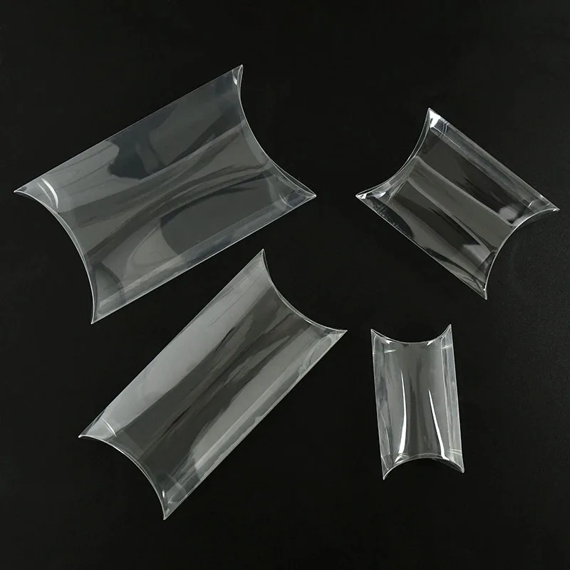 10 stücke Kissen Form Klar PVC Candy Box Transparent Geschenk Verpackung Box Hochzeit Geburtstag Party Favors Decor Weihnachten Box liefert – Detail 1