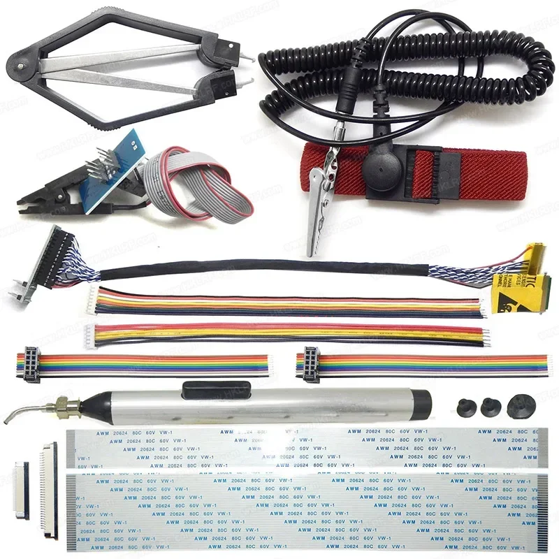 เครื่องโปรแกรมมิ่งอเนกประสงค์ RT809H EMMC USB พร้อมอะแดปเตอร์ซ็อกเก็ต 51 ตัว ซ็อกเก็ต TSOP48 ที่ยึดสำหรับเขียนข้อมูล BGA