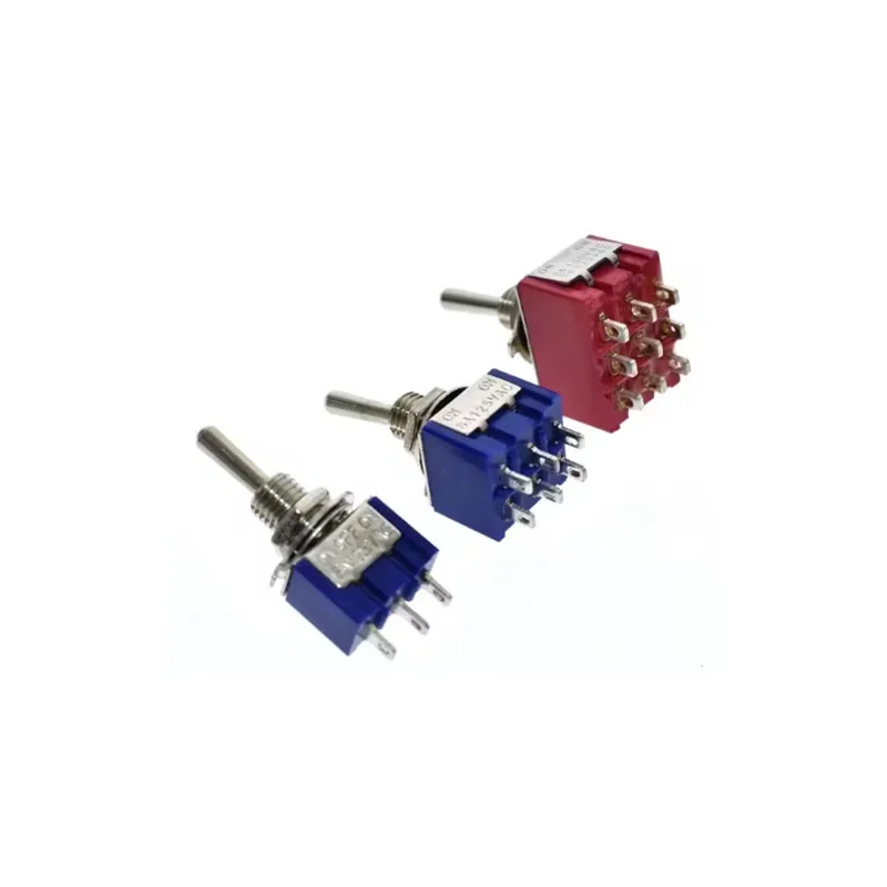 ON-OFF-ON 3 6 9 Pin 3 6 9 Position Mini Latching Toggle Switch 6A 3A MTS-103 MTS-203 MTS-303