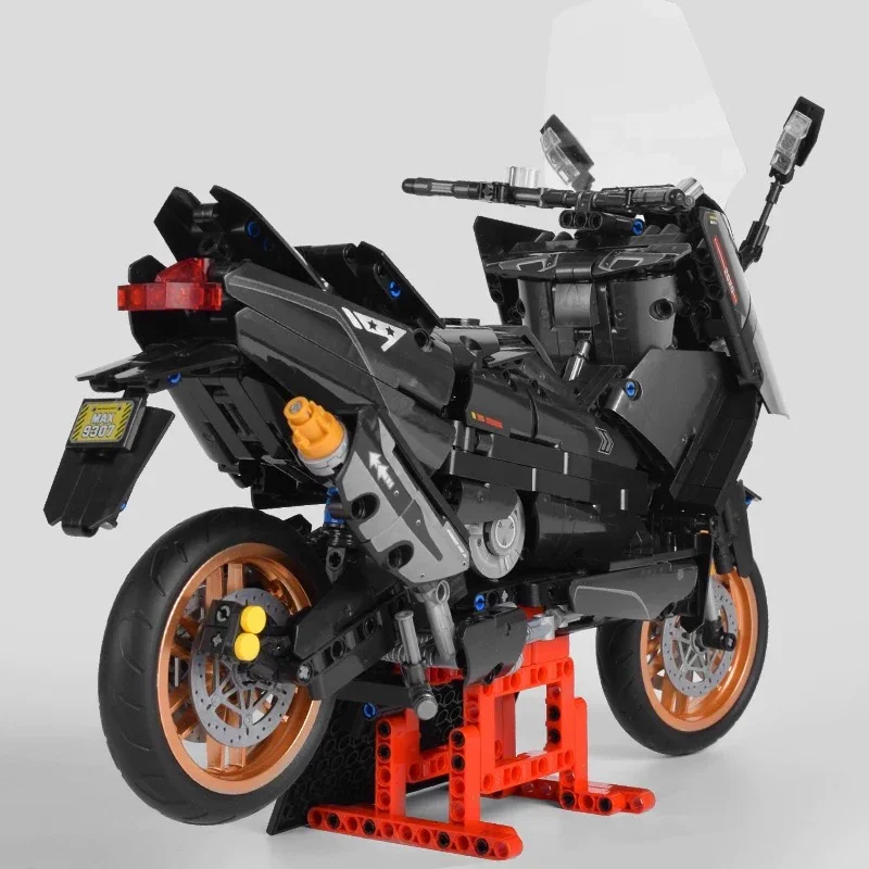 1:5 Technical Series สีดํารถจักรยานยนต์ Building Block เหยียบมอเตอร์ไซด์จักรยานเสือภูเขารุ่นอิฐของเล่นสําหรับของขวัญวันเกิดเด็ก MOC