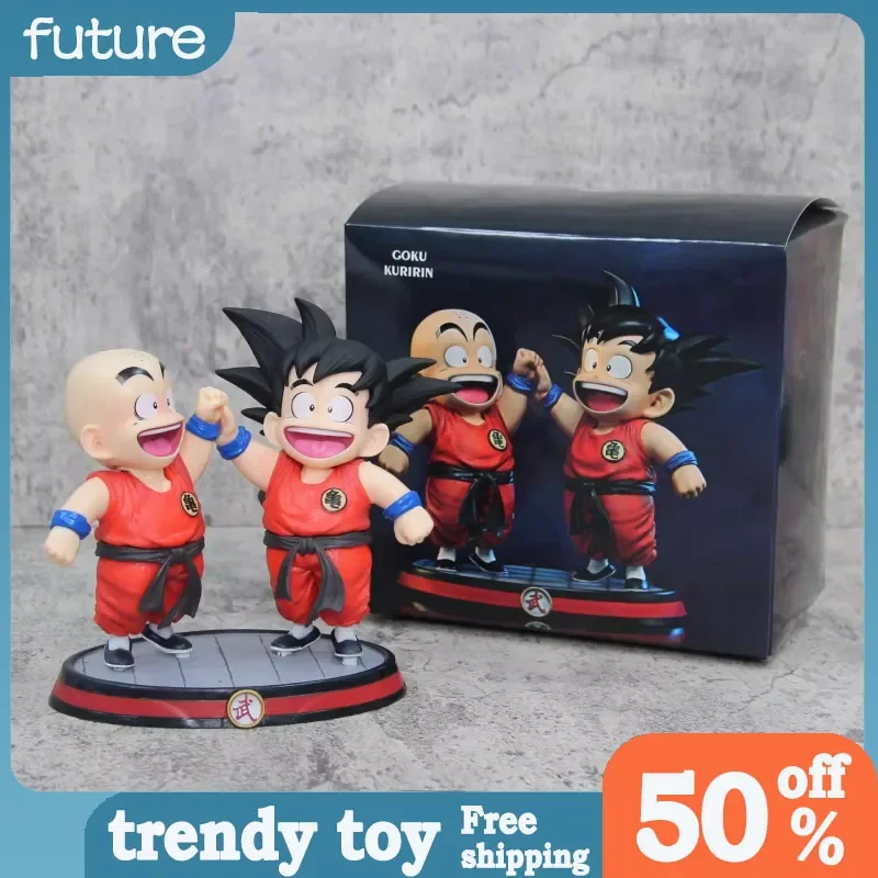 

Коллекционная фигурка-модель из аниме Dragon Ball: Сон Гоку и Крилин в детском тренировочном костюме для турнира по боевым искусствам. Декор, подарок.