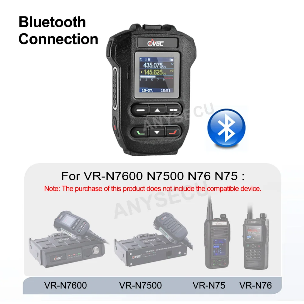NEW Microphone BHM-88 Wireless Bluetooth Handheld Microphone with LCD Display for VR-N76/N75/N65 Walkie Talkie PTT Speaker Mic view 4