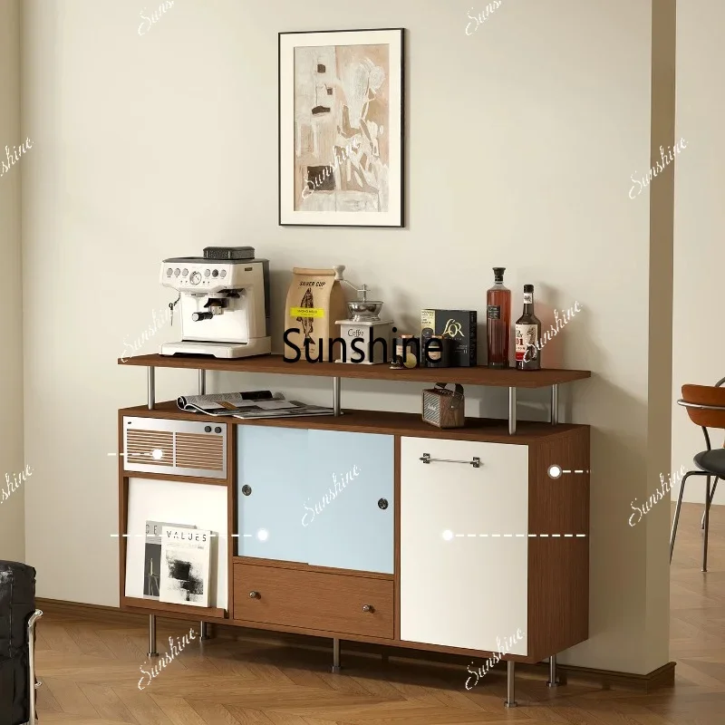 French retro side cabinet against the wall integrated utility cabinet living room locker