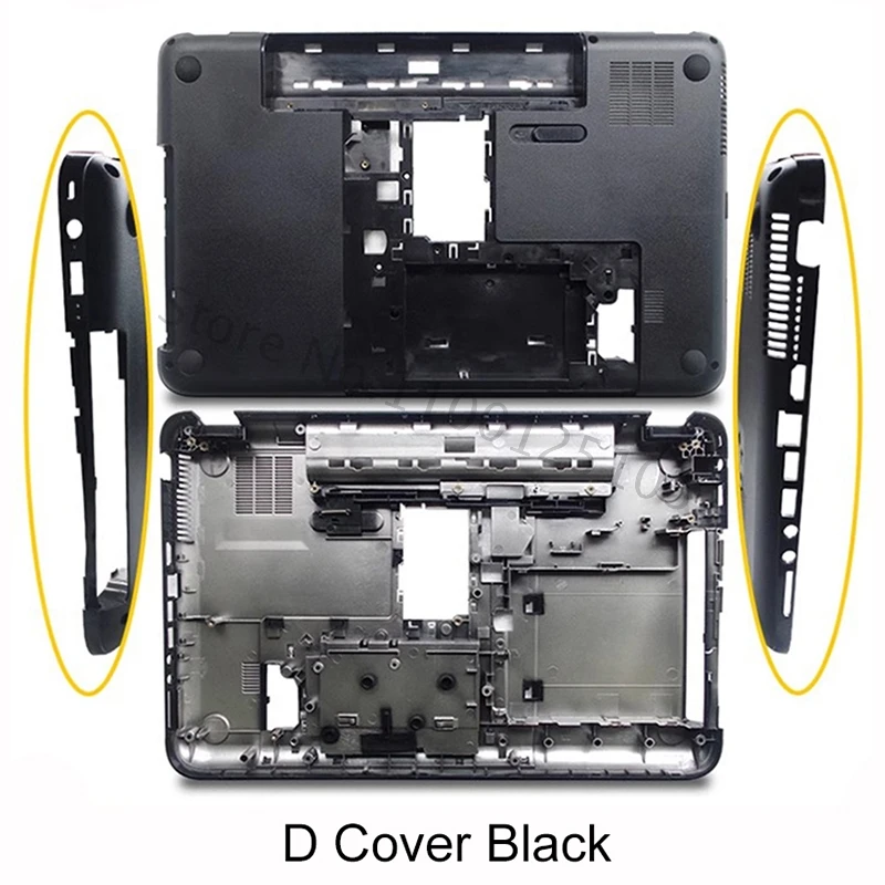 Imagem -04 - Caixa Inferior Preta para Laptop hp Pavilion Tampa Traseira Lcd Moldura Frontal Dobradiças Tampa Traseira G62000 G6z-2000 2348sg G6-2100 Novo