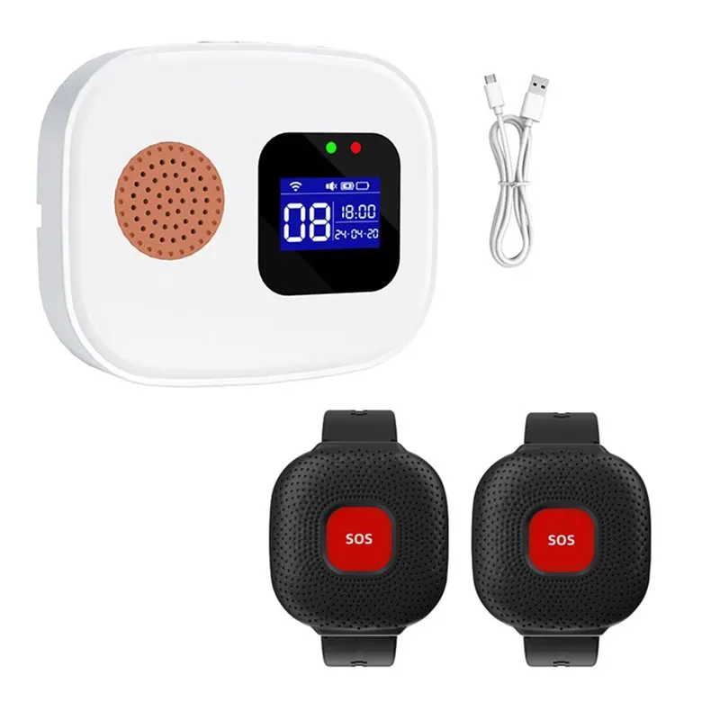 Stylish-Smart Call System Wifi Caregiver Pager Digital Display For Elderly Alert System Call Bell For Restaurant