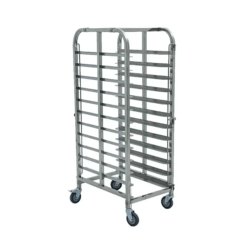 Bakery Equipment Stainless Steel Bun Pan Sheet Rack Baking Tray Commercial 12-Tier Rack Drying Cake Tray