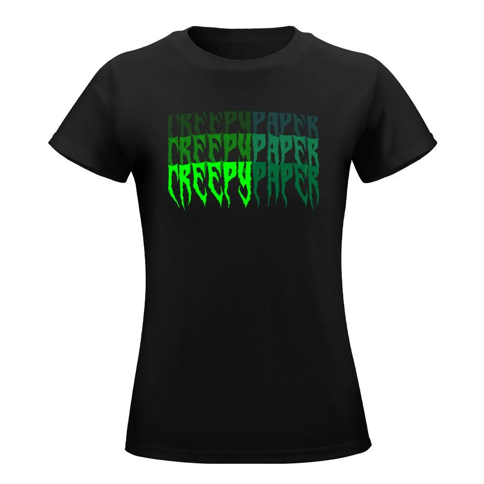 Creepy Paper T-Shirt funny shirts graphic tees cute clothes Women's cotton t-shirt