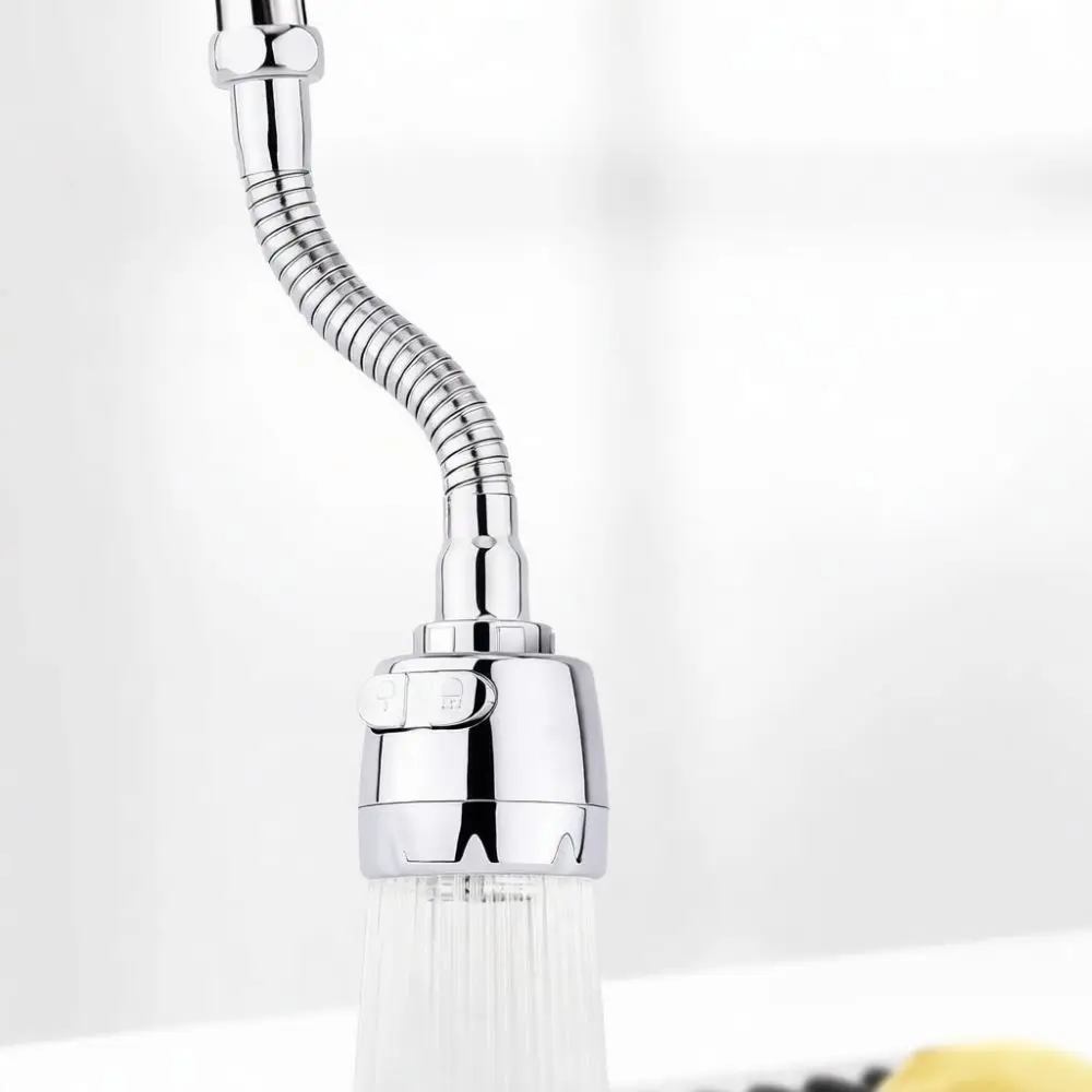 Kitchen Faucet Sprayer Attachment Water Saving Filter Extender High Pressure Anti Splash Rotating Tap Bubbler Accessory