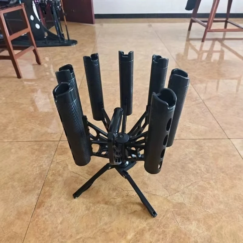 360 Degree Rotating Seven Collet Fishing Rod Pole Holder