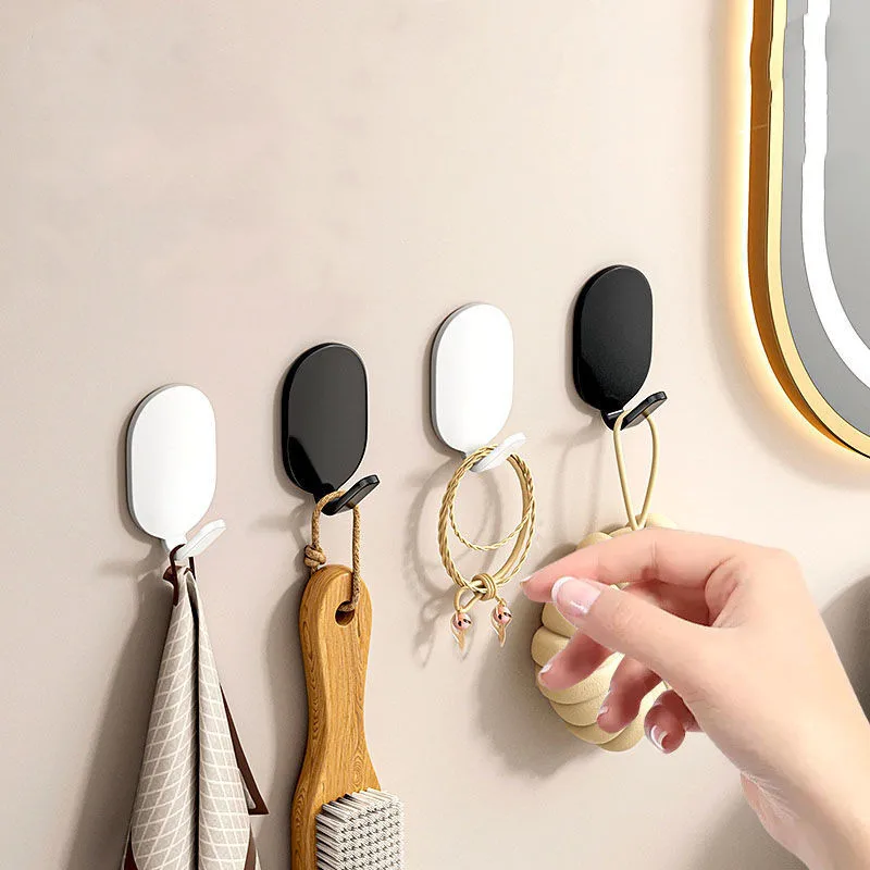 5/10Pcs Self-Adhesive Wall Hooks Door Keys Clothes Hanger Robe Hook Coat Rack Towel Holder Bathroom Accessory Multifunction Hook