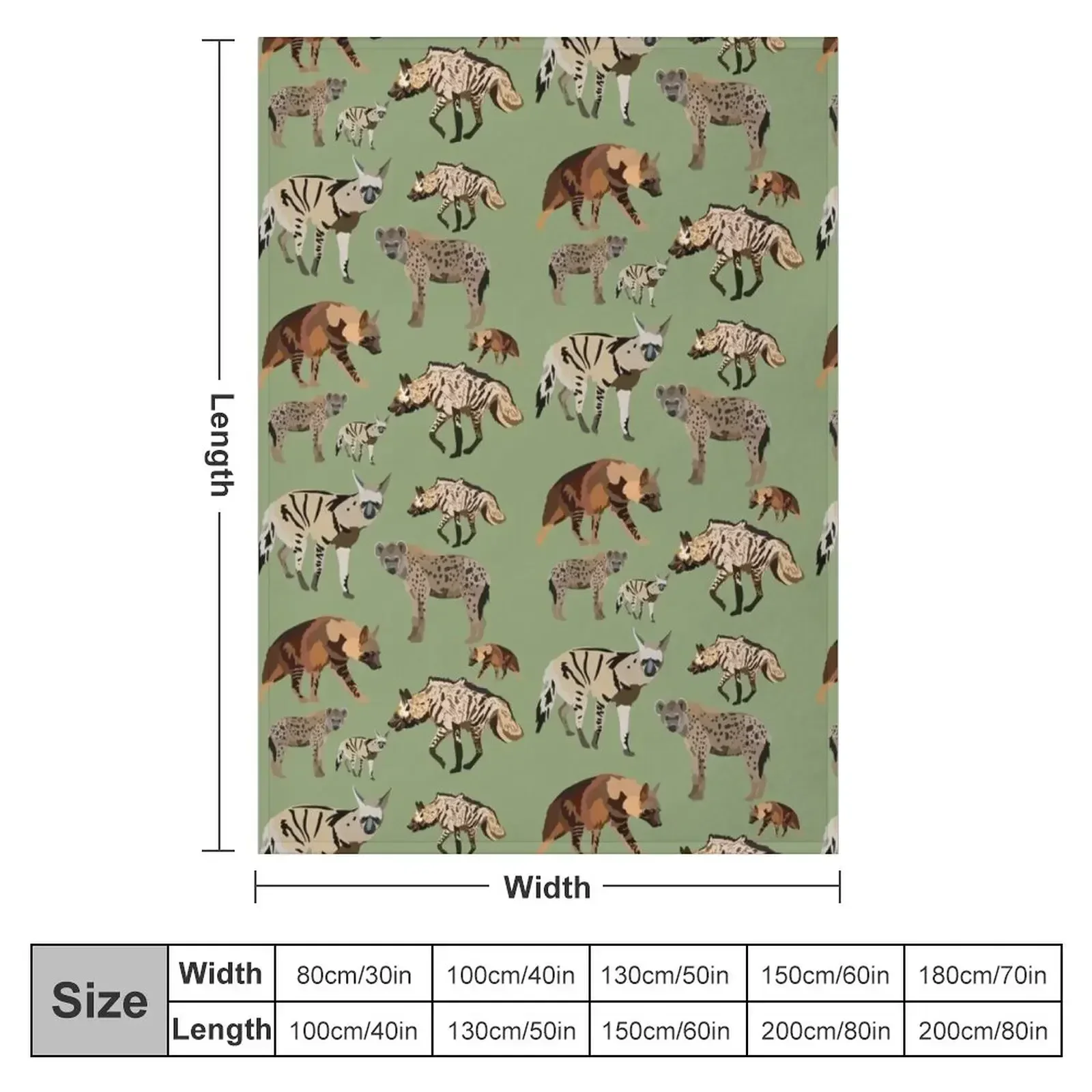 H is for Hyena Throw Blanket Decorative Beds Decoratives Polar Blankets