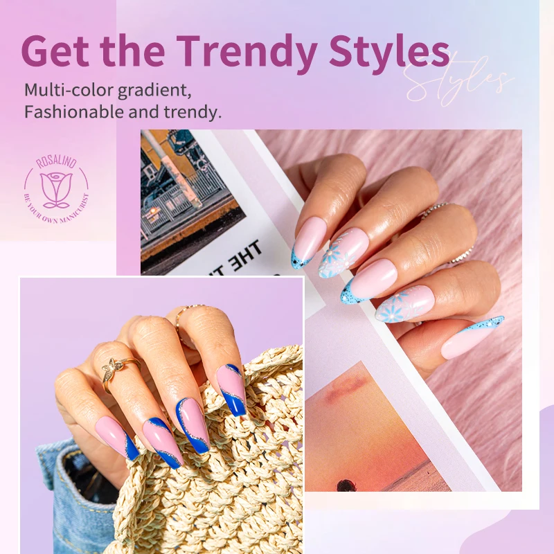 로잘린 네일 젤 15ML 매니큐어 탑 코트 및 프라이머 페인트 접착제 기능성 접착제 UV 네일 램프 DIY 네일 용품