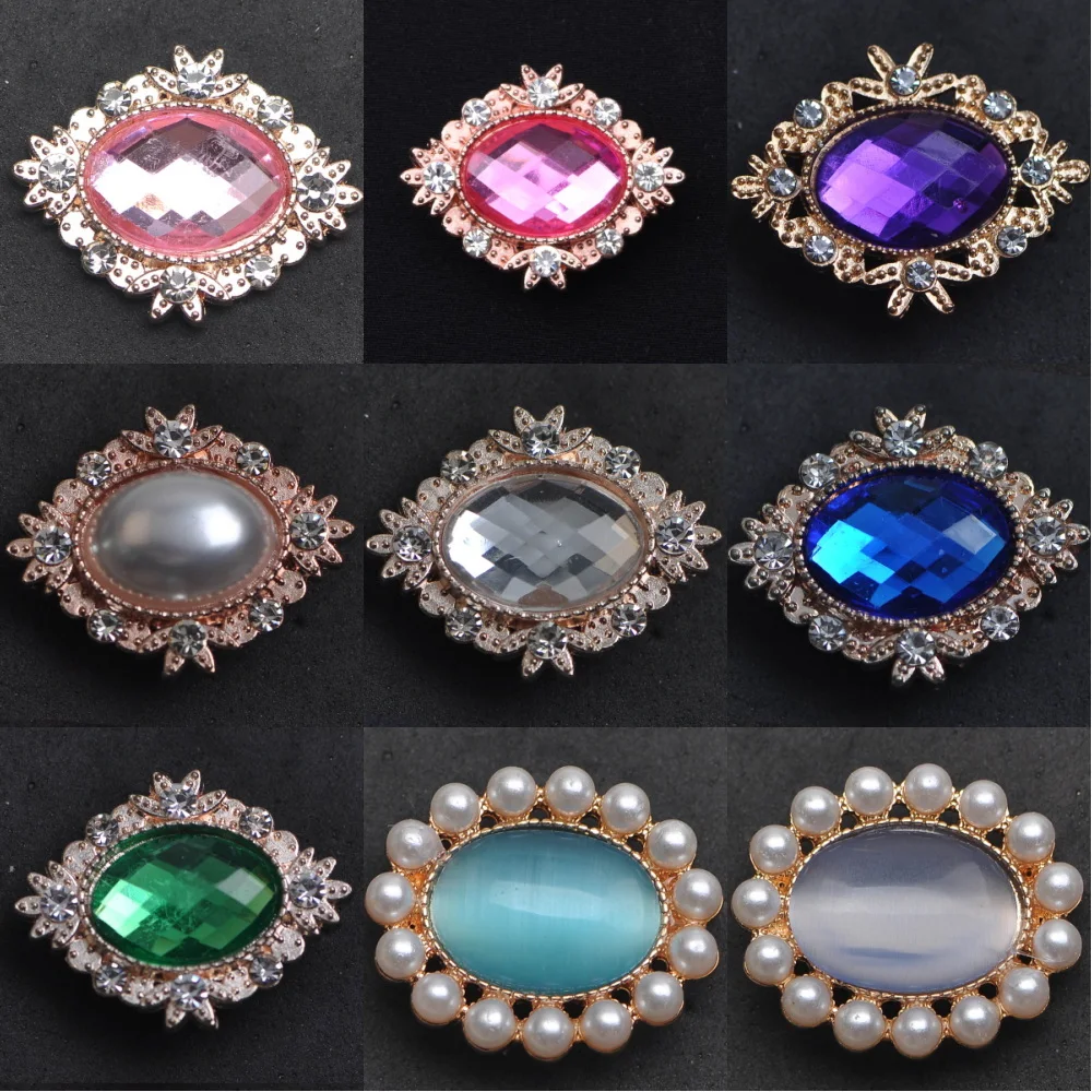 Dijes de cristal para zapatos de Metal para adultos y niños, abalorios de zueco ostentosos de diamantes, piedras preciosas de colores, decoración de zapatos, recuerdo de fiesta, 1 piezas