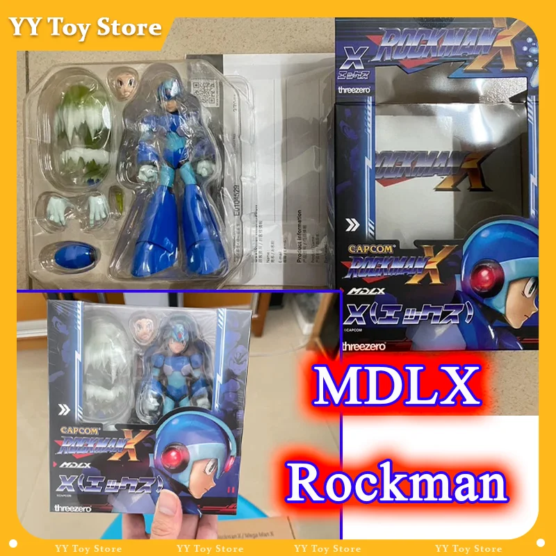 

In Stock Threezero MDLX Anime Action Figure Rockman X Model Toy PVC Figure Desktop Collection Statue Halloween Christmas Gifts