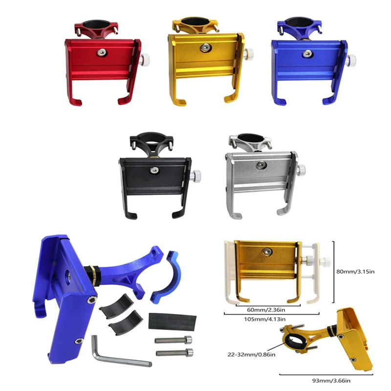 

1 шт., держатель для телефона из алюминиевого сплава для мотоцикла, велосипеда, GPS-кронштейн, подставка для мобильного телефона, зеркало заднего вида, крепление на руль, совместимое