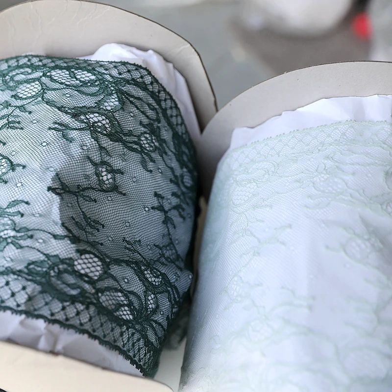 

Супертонкий кружевной аксессуар для ресниц шириной 21 см, 5 метров/лот, светло-зеленый/темно-синий SC415