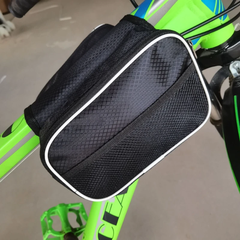 New Mountain Bicycle Front Beam Bag Zipper Road Top Bottom Tube Bag sella impermeabile Kit da equitazione all'aperto accessori per biciclette