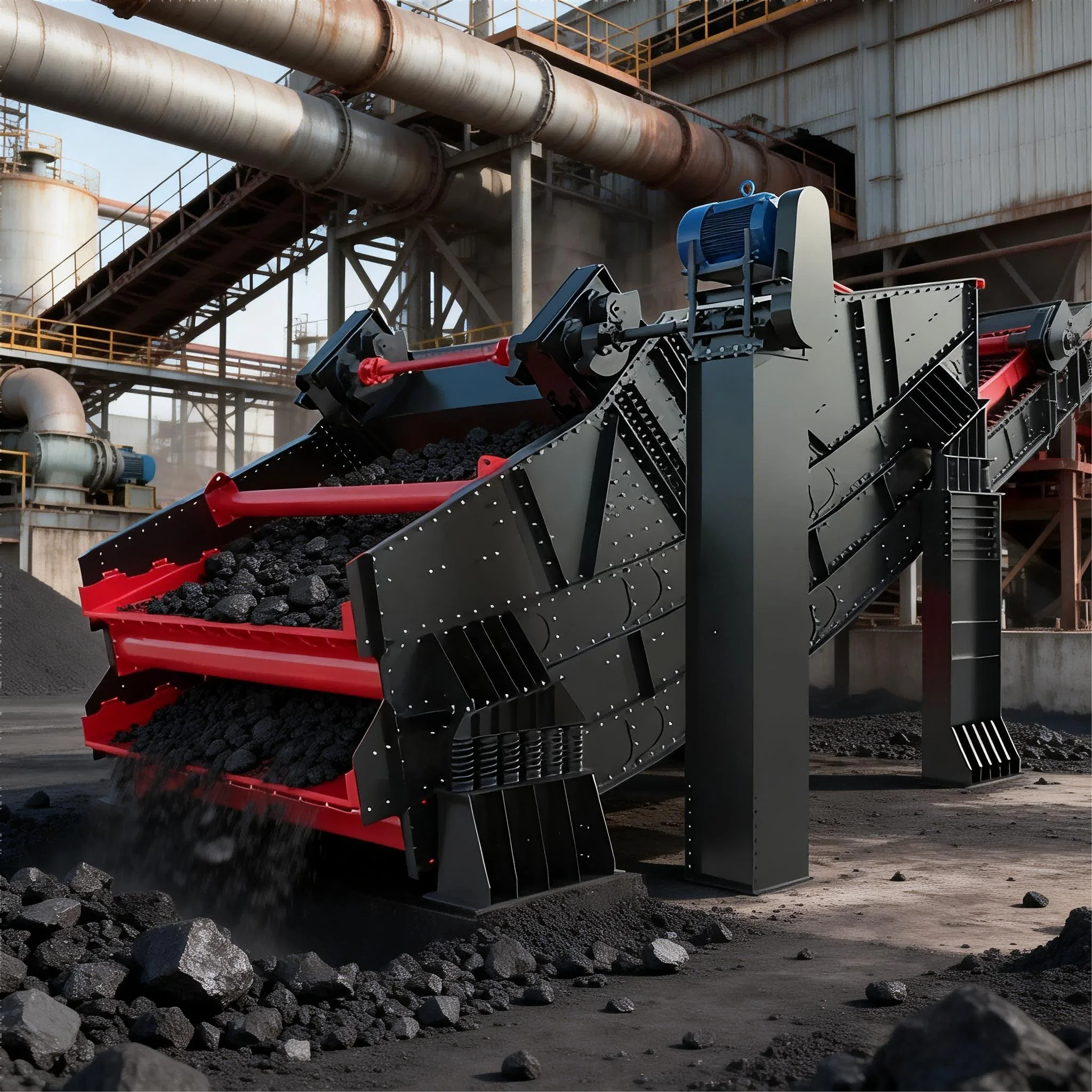 ZHOUCHI High Capacity Linear Banana Vibrating Screen Motor Coal Sand Aggregate Ore Mining Waste Sorting Sludge Dewatering