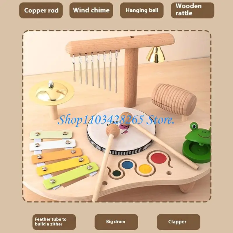 Musical Beating Drum Percussion Toy For Children Auditory Sensory Development G2TE