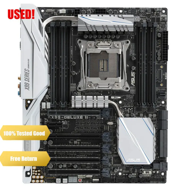 ASUS X99-DELUXE II LGA2011-v3 5-Way Optimization SafeSlot X99 ATX Motherboard for Intel Core i7 X-Series With DDR4 3x3