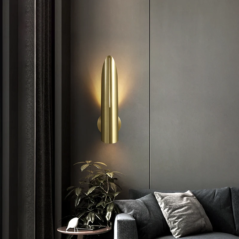 35cm G9 light source black copper color light luxury wall lamp Nordic retro living room TV wall lamp staircase porch aisle model
