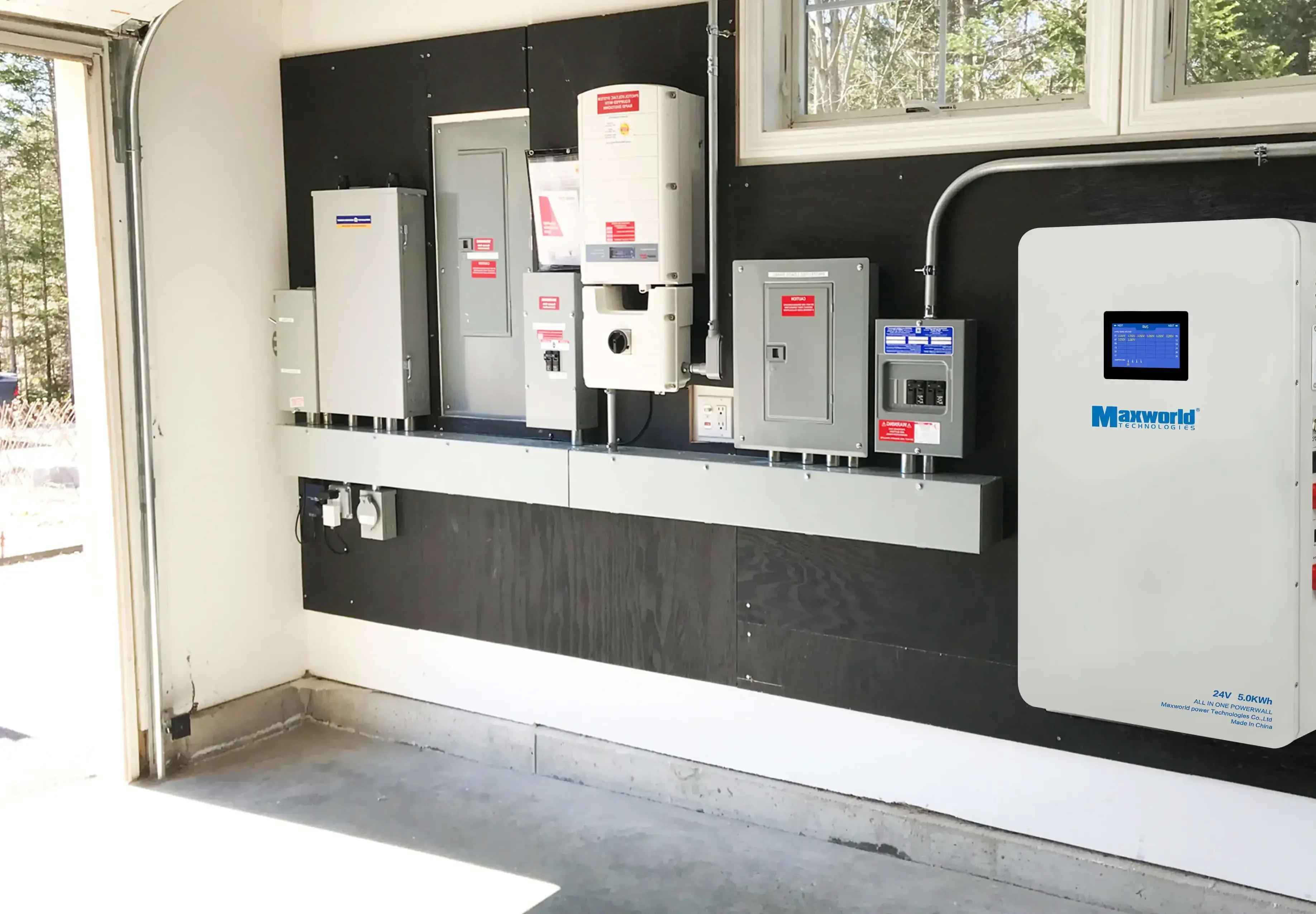 5KW 48V 200AH 올인원 리튬 배터리 가정용 에너지 저장 시스템 (태양광 인버터 파워 월 하이브리드 그리드 연결 CAN 지원)