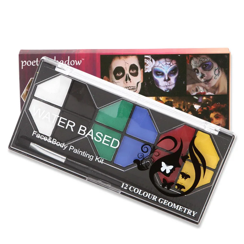 16 Farben Gesichts farbe Kit umwelt freundliche ungiftige DIY wasch bare Farbe sichere Gesichts-und Körperfarbe für Kinder Teenager Erwachsene