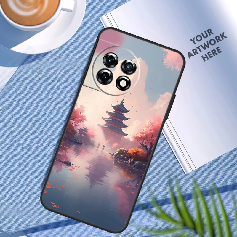 Japanese Art Temple Sakura Case For OnePlus Nord CE 3 Lite 2 2T N10 N20 OnePlus 12R 10T 9RT 10R 8 9 10 Pro 11 12 Cover