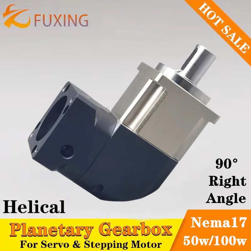 ABR42 High Precision Low Backlash 5 Arc Min Spur Helical Gear Right Angle Planetary Gearbox 50w/100w Servo Nema17 Stepping Motor