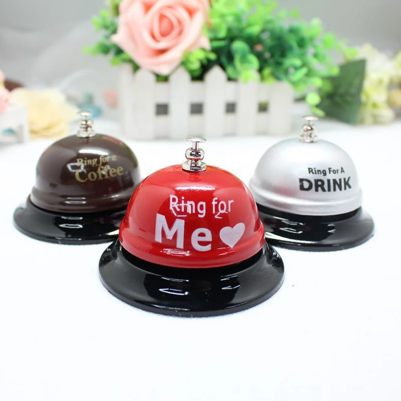 8.5cm Metal Kitchen Restaurant Ordering Service Call Bell Reception Bar Service Hotel Counter Desk Ring Iron Desk Calling Bell