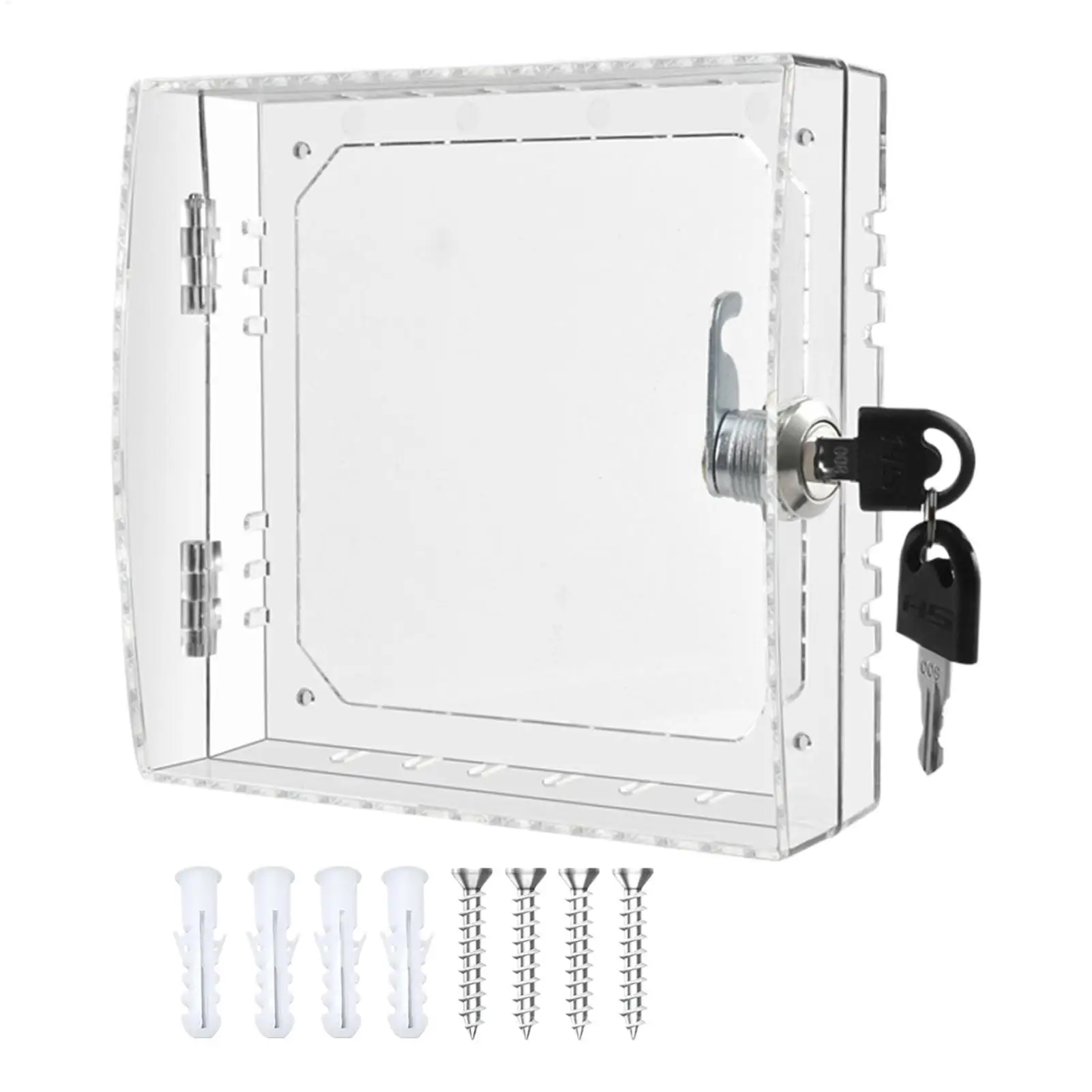Transparenter Thermostat-Schutz mit Schloss, Acryl-Thermostat-Schlossbox mit 2 Schlüsseln, AC-Schlossbox-Abdeckung, Thermostat-Abdeckung für den Heimgebrauch