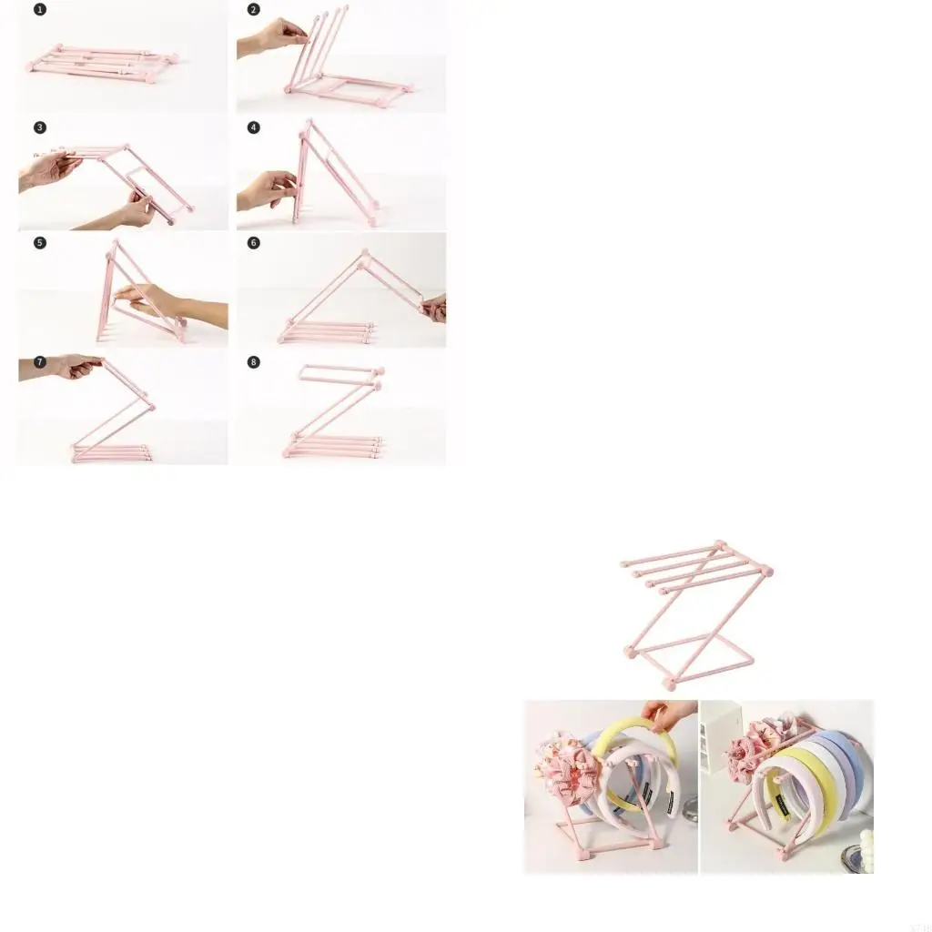 

Складная стойка для ювелирных изделий, серьги, повязка на голову, аксессуары для волос, полка для хранения