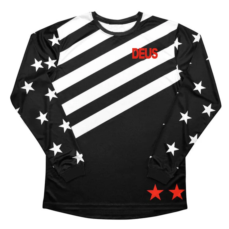 New Vintage Classic Moto Racer Flat Track Motorcyclist T-Shirt DEUS EX MACHINA O-Neck long Sleeve Casual Mens jersey Size S-4XL