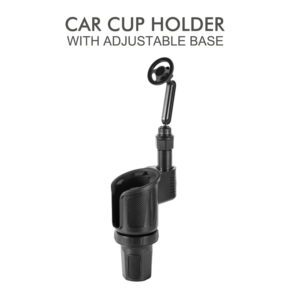 New 2 In 1 Car Magnetic Phone Holder Cup Holder 360 Degree Adjustable Base Auto Interior Accessory
