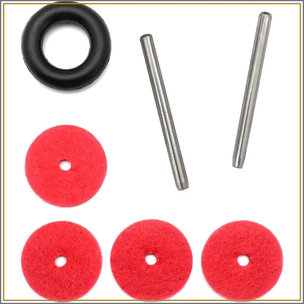 2 Piezas de Pasadores Metálicos Vintage para Máquina de Coser + 1 Enrollador de Bobina + 4 Almohadillas de Fieltro Rojas para Pasadores de Bobina para Singer