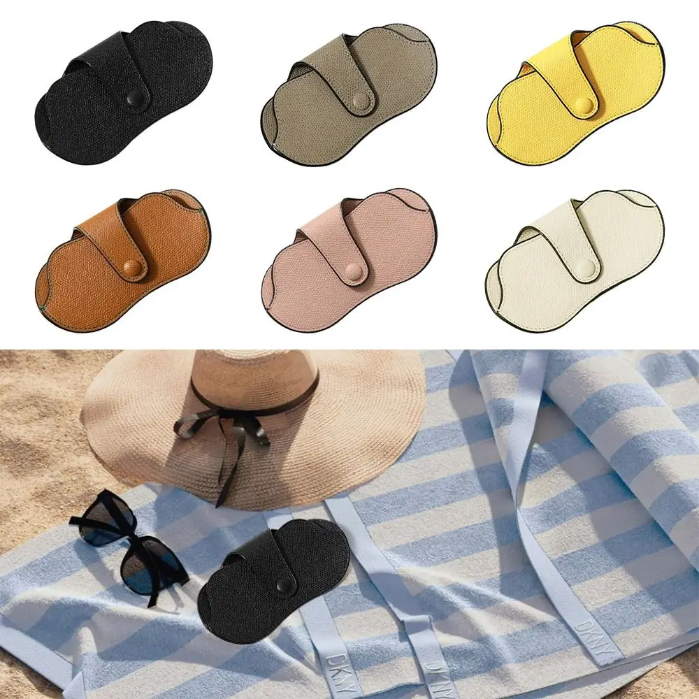 

New Design PU Leather Sunglasses Storage Bag Durable Portable Sunglasses Pouch Solid Color SunGlasses Holder Eyewear Accessories