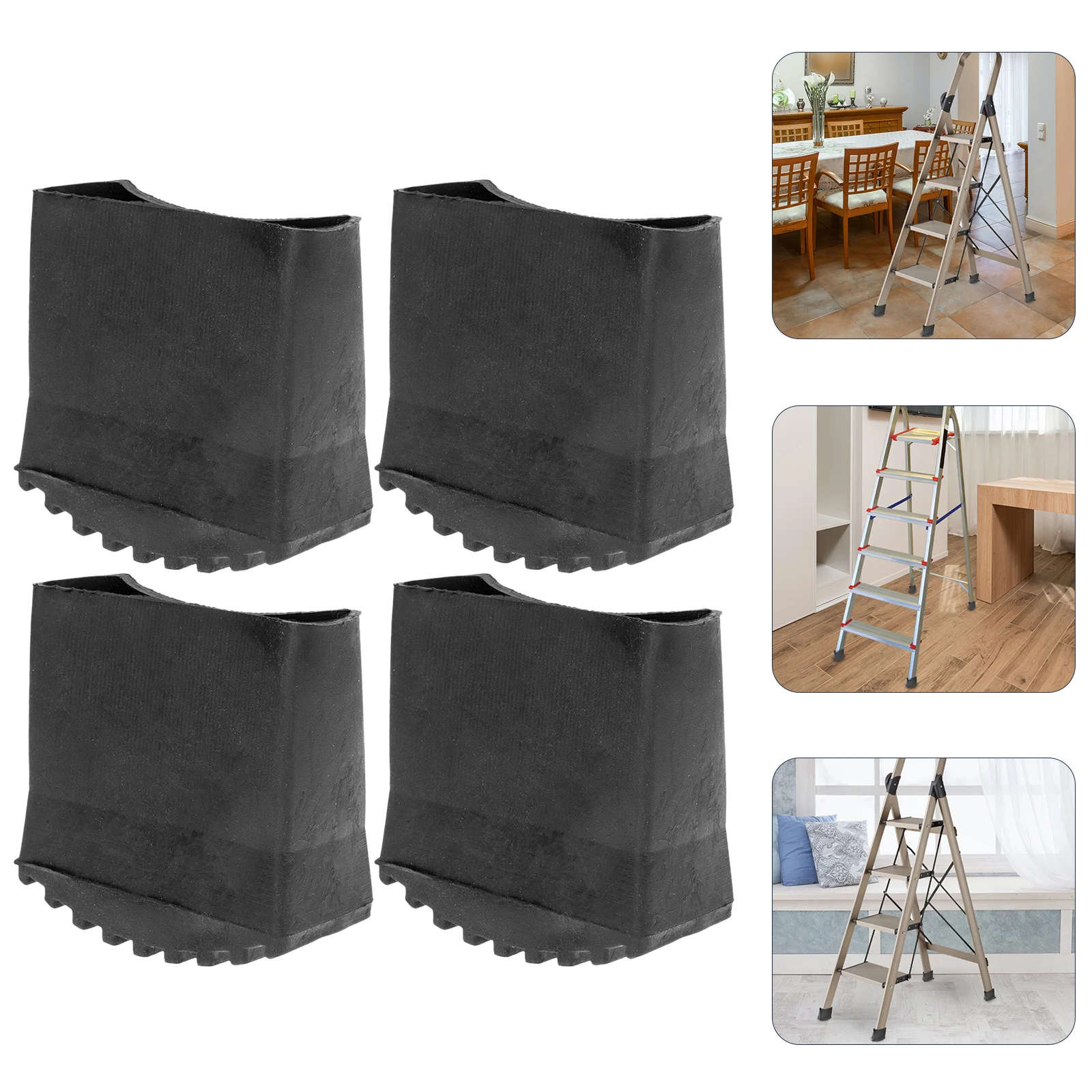 

4pcs Foot Cover Non-Slip Rubber Leg Caps Floor Mat Protector Durable Accessories For Home Extension Feet Supplies Step Feet Caps