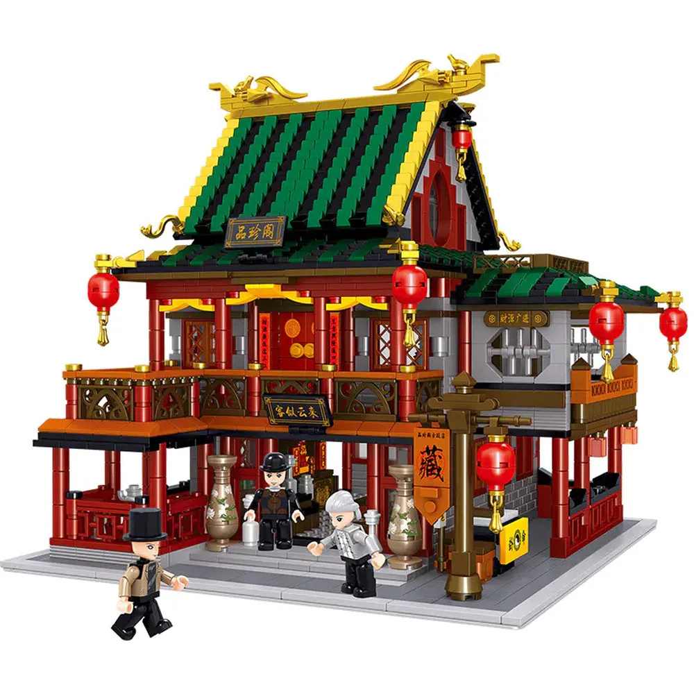 

creative expert ideas china Pinzhen Court street view moc Building Block brick decorate model toy gifts kids Christmas 2522pcs