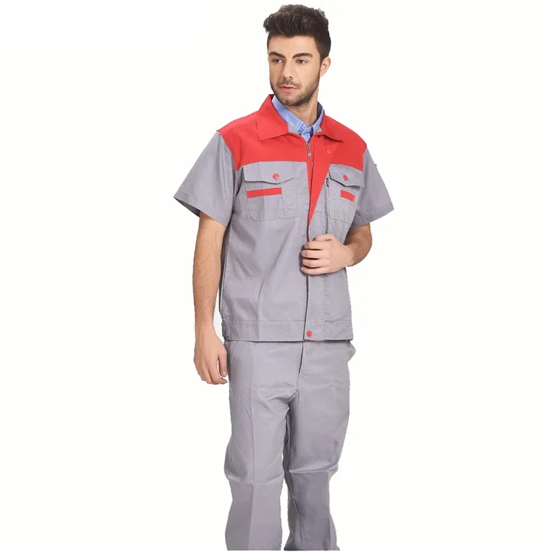 Auto Car Repairing Workwear Short Sleeve Suit Clothes Men Protective Clothing Suits Jumpsuit Protection Jumpsuits Uniform