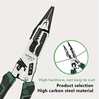 1pc multifunctional wire stripper needle nose pliers cutting wire crimping electrician pliers repair hand tools