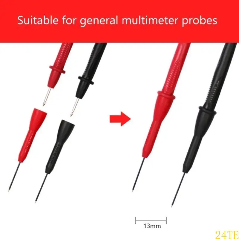 

24TE Test Leads Pin Flexible Test Probe Tips 0.7mm Connector Multimeter Needle