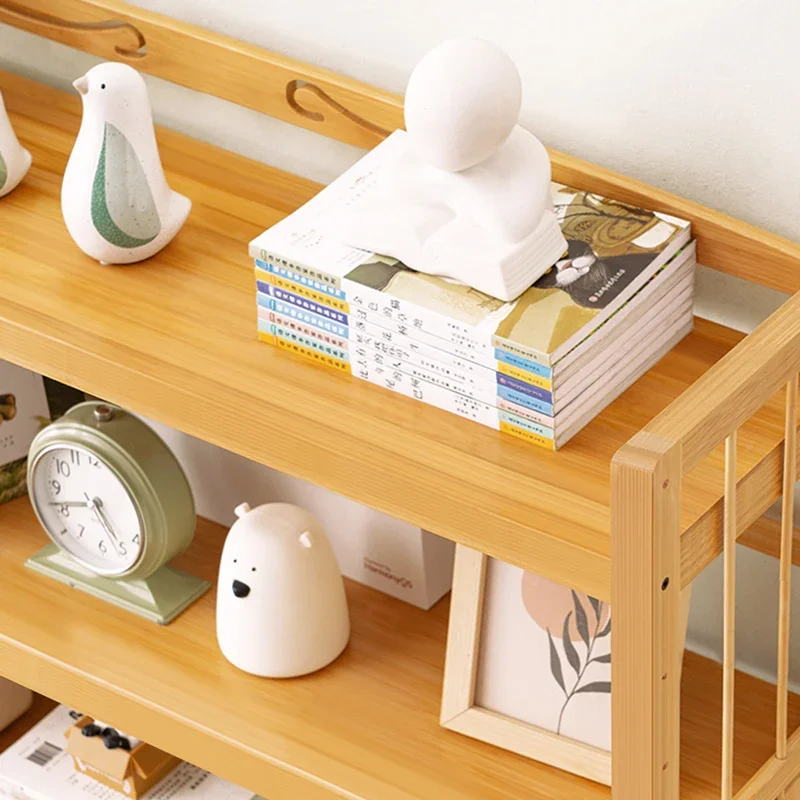 Storage Locker Ladder Kids Bookcase Display Bookends Cabinet Bamboo Shelves Wall Side Table Estante Para Livros Minimalist